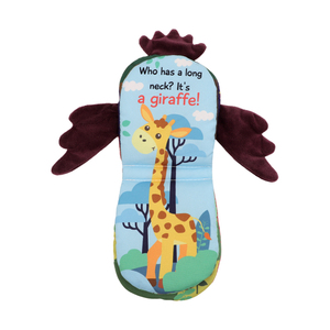 หนังสือผ้ารูปนกฮูกแบบอินเทอร์แอคทีฟสำหรับเด็กทารกเพื่อการเรียนรู้ นกฮูก ยีราฟ และลิง - Product Image 4