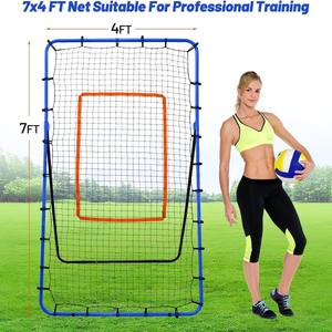 Filet de rebond multi-balles pliable réglable de 4x7 pieds pour équipement d'entraînement <span class=keywords><strong>Amazon</strong></span> pour le football de baseball et de volley-ball - Product Image 2