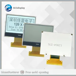 Heißer Verkauf durch Hersteller 12864-376 COG FPC Grafik-LCD-Modul-Display 3,3 V Hoch-Niedertemperatur-128X64-Display LCD