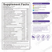 Film oral à dissolution rapide multivitaminé complet, complément vitaminique quotidien, sans eau, bandelettes de vitamines, marque privée, OEM