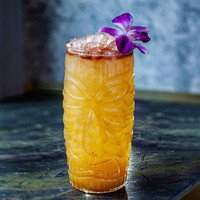Verre Tiki 410 ml à motif Grimace, verre à cocktail Highball, verre à boisson avec visage en relief pour bar, fête, hôtel