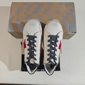 Zapatos Deportivos Planos de Cuero Desgastado con Estrellas Retro Unisex GGBD de Alta Calidad, Otoño Invierno, Estrella de Cinco Puntas, Venta de Fábrica - Product Image 4