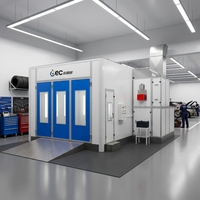 Cabine de peinture grand format pour véhicules avec système de séchage infrarouge pour durcissement rapide, idéale pour SUV et Jeep