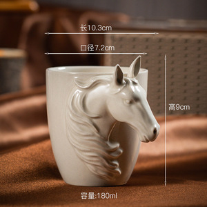 Customized 180ml Ceramic <b>Espresso</b> <b>Cup</b> Animal Three-dimensional Handle Water <b>Cup</b> - Product Image 2