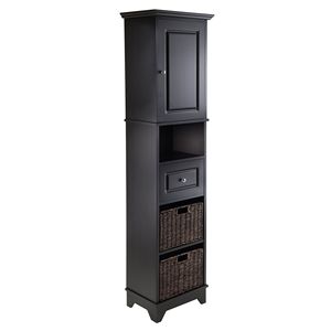 DB Wyatt Tall Cabinet with Door and <b>Drawer</b> Featuring Convenient <b>Baskets</b> - Product Image 1