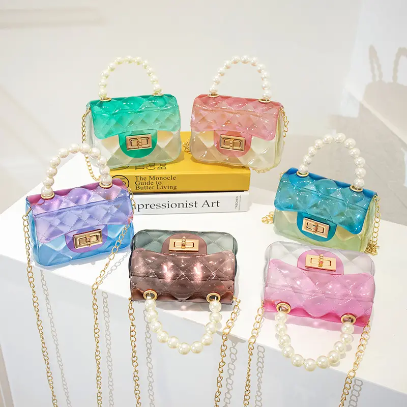 Mini Chain Strap Messenger Purses Fashion PVC Jelly Bags Women Handbags For Young Ladies