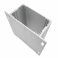 Boîtier en aluminium extrudé 120*50mm, corps en U en deux parties, couleur argent, avec flans de montage à trou de serrure, longueur personnalisable, pour boîtier de commande