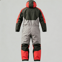 Combinaison de ski imperméable pour homme, grande taille, à capuche, avec logo personnalisé, vente en gros OEM, combinaison de snowboard d'hiver à blocs de couleur