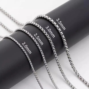 Fashion 2mm Stainless Steel <b>Necklace</b> <b>Titanium</b> Jewelry for <b>Men</b> and Women - Product Image 2