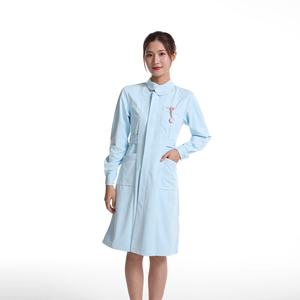 Robe médicale à manches longues pour femmes, uniforme, bon marché, bleu clair, vêtements médicaux pour soins infirmiers, nouveau Design, robe chemisier, uniforme - Product Image 6