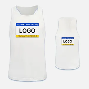 Verano deportes fitness correr maratón chaleco 100% poliéster sublimación gimnasio Activewear hombres chaleco camiseta sin mangas logotipo personalizado