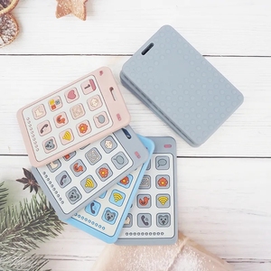 Noël sans BPA Silicone souple bricolage enfants jouet d'allaitement en forme de téléphone sucette dentition cadeau <span class=keywords><strong>pour</strong></span> <span class=keywords><strong>les</strong></span> nouveau-nés - Product Image 5