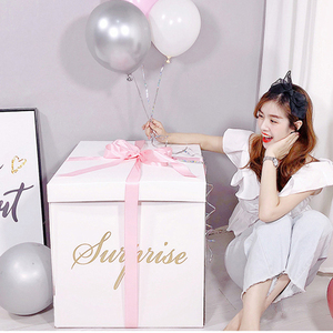 Surprise Explosion Box Valentine's Day Confession Balloon Flower Packaging Square Cake Gift Box