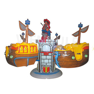 <span class=keywords><strong>Prix</strong></span> d'usine Lumières LED à jetons Mini 3 joueurs Carrousel à thème océan, Kiddie Ride pour centre de divertissement familial - Product Image 5