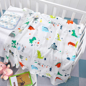 110*120 cm Stock Ready 145 G/pc gasa 70% bambú 30% algodón muselina <span class=keywords><strong>2</strong></span> capas bebé suave impreso manta Swaddle Wrap recepción - Product Image 6