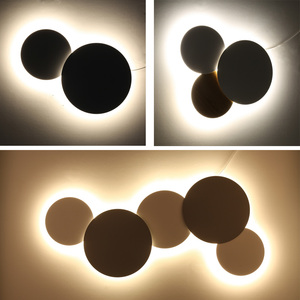 Lampada da Parete LED Rotonda per Interni, Illuminazione Decorativa per Soggiorno AC85-265V, Apparecchio di Illuminazione per Casa, Camera da Letto, Loft e Scale - Product Image 6