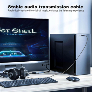 สาย USB เป็น 3.5 มม. สายสัญญาณเสียง Aux, สาย HiFi USB ยาว 6.6 ฟุต/2 เมตร ตัวผู้ ต่อ แจ็ค 3.5 มม. สายอะแดปเตอร์ AUX สเตอริโอ สำหรับพีซี แล็ปท็อป ลำโพง - Product Image 6