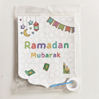 Ramadan Mubarak Tischgeschirr für Kinder Ramadan Mubarak Party-Zubehör Einweg-Pappteller Becher Servietten Muslimisches Islamisches Fest