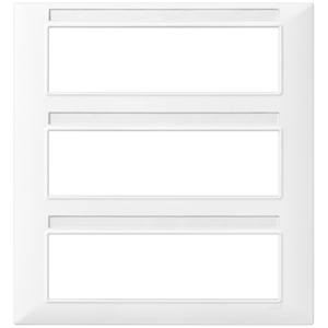 White <b>Wall</b> Switch <b>Plate</b> 25.5 Cm Length 29.6 Cm Width 1.1 Cm Height 3 Gang Cover For Electrical Outlet Installation - Product Image 1
