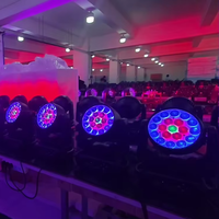 LEAHUA LED RGBW 4-en-1 Projecteur à Faisceau Circulaire 19x15W Wash Zoom à Tête Mobile pour DJ, Discothèque, Mariage, Bar, Fête