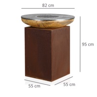 Fournisseur foyer de jardin en acier corten barbecue à bois barbecue table barbecue barbecue a charbon