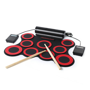 Batería Electrónica Plegable de 9 Piezas, <span class=keywords><strong>Kit</strong></span> de Batería Electrónica Enrollable de Silicona con Dos Altavoces Integrados, Venta al por Mayor de Fábrica, Personalizable - Product Image 3