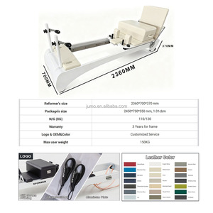 Oak Wood Reformer Curved <b>Leg</b> Painted White Portable Wood Reformer <b>Bed</b> WD-O P Curved Design Provides Ergonomic <b>Support</b> for a Comf - Product Image 4