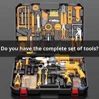 Ensemble de perceuse électrique multifonctionnelle pour un usage domestique, menuiserie, électricien, quincaillerie, entretien quotidien, outils combinés