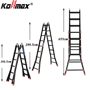 Escalera Telescópica <span class=keywords><strong>de</strong></span> Aluminio Plegable Multiusos Tipo A <span class=keywords><strong>de</strong></span> 4x6 Peldaños para Uso Industrial, Taller, Construcción y Hogar, EN131 - Product Image 5