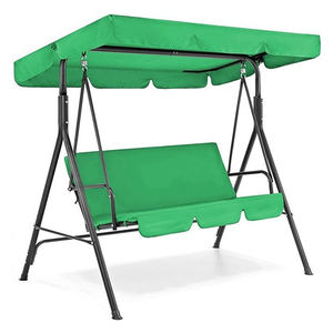 เฟอร์นิเจอร์กลางแจ้งสวนพักผ่อนคน 2 หรือ 3 ที่นั่งระเบียงเก้าอี้แกว่งพร้อมผ้าใบ - Product Image 6