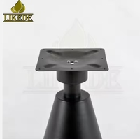 Pieds de table basse ou d'appoint décoratifs en acier noir, finition poudrée, style antique, accessoires