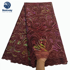 Tela de encaje bordado con Secuencia de encaje de red francesa Bestway para mujer - Product Image 6