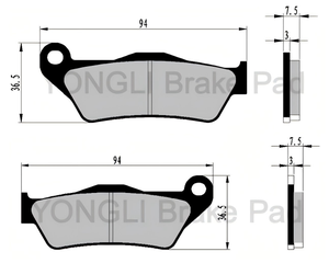 पल्सर के लिए YL-F073 मोटरसाइकिल ब्रेक पैड 450 एक्स धातु भागों - Product Image 6