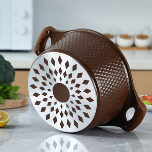 铝合金组合炊具套装专用平底汤和牛奶锅明火炉玻璃煎锅 - Product Image 6