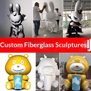 Escultura de Mascota de Dibujos Animados de FRP, Figura Personalizada, Muñeco para Decoración de Centros Comerciales, Paisajismo Interior y Exterior, Exhibición Atractiva, Semi-Artesanal - Product Image 2