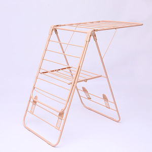 Thuisgebruik Balkon Vloer Opvouwbare Gevleugelde Kleding Droogrek Indoor Cooling Opknoping Kledingrek Baby Luier Rack - Product Image 5