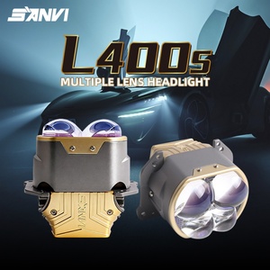 Objectif de projecteur LED Sanvi L400S d'occasion à haute luminosité pour rénovation/amélioration automobile 6000K 12V, ajustement universel facile - Product Image 1