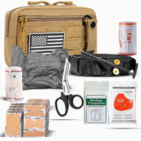Trousse de traumatologie IFAK avec garrot, bandage israélien de 4 pouces, bandages élastiques, trousse de premiers secours tactique pour voiture, camping