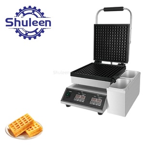 Gaufrier commercial de haute qualité en acier inoxydable, version numérique, pour gaufres belges et Stroop, en promotion - Product Image 1