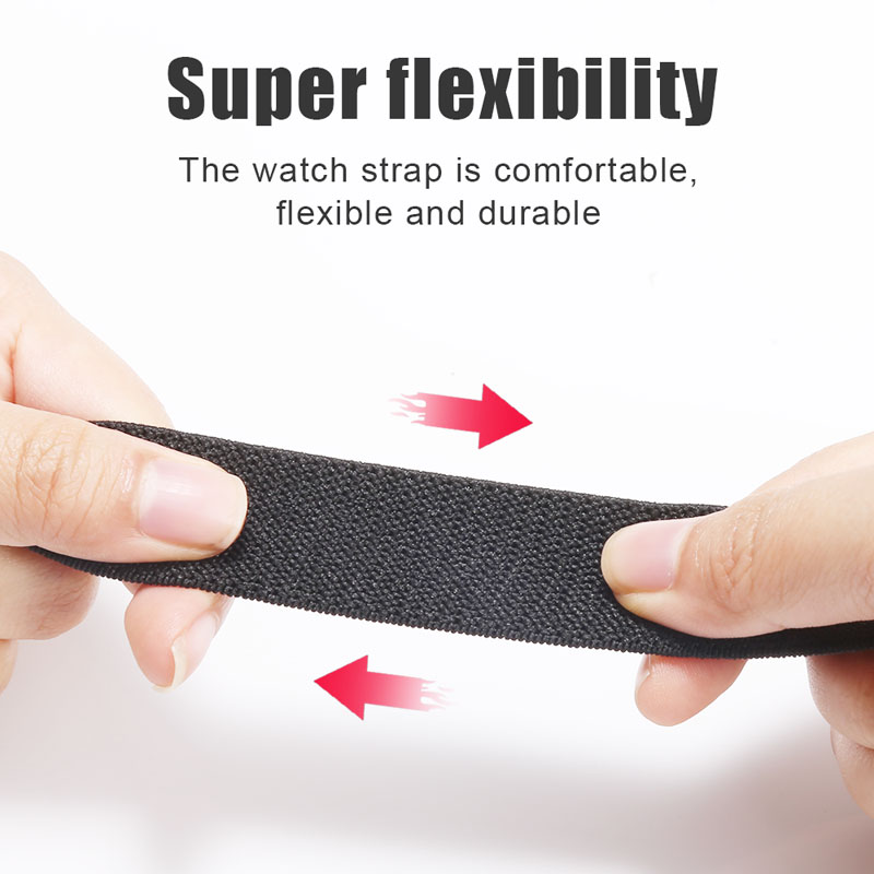 Stock Available Stretchy Multicolor Sport Watch Fabric Woven Strap Braided Dual Loop Nylon Watch Band Coolyep for apple Watch
