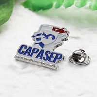 Prix usine épinglette personnalisée petites épingles en alliage de zinc en métal Logo Cap Asep argent plaqué émail épingles à chapeau personnalisées
