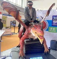 Gerçek boyut robotik Dino VR simülatörü uzaktan kumanda Animatronic dinozor
