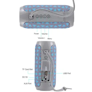 2022ขายบนแบบพกพา Tg 117กันน้ำไร้สายไฮไฟ Tg 117ลำโพงสเตอริโอกลางแจ้งมินิ Tg117ลำโพง