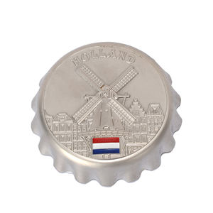 Custom Fridge <strong>Magnet</strong> Round Beer Bottle Opener Multifunctional Amsterdam Metal Decoration Netherlands Fridge <strong>Magnets</strong> - Product Image 4