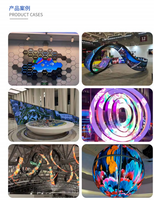 Pantalla LED Circular/Curva Flexible a Todo Color, Anillo de 320x160mm, Póster Digital SDK