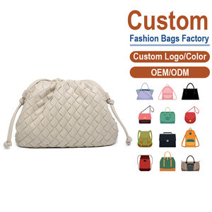 Sac à bandoulière en cuir tressé beige pour femme avec sangle nouée |   Fabrication sur mesure OEM/ODM pour les marques d'inspiration luxueuse - Product Image 1