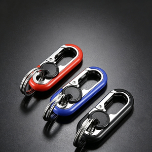 Fashion Hardware Rotatable Zinc Alloy <b>Key</b> Holder Custom Engraved Logo Carabiner <b>Key</b> <b>Ring</b> <b>Key</b> Clip for Car <b>Keys</b>, Outdoor Use - Product Image 4