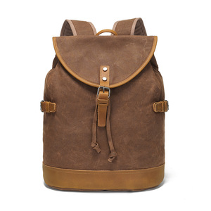 Sacs de voyage sportifs rétro tendance, sacs de randonnée, sacs d'école pour étudiants, sacs à dos en toile cirée Crazy Horse pour la randonnée - Product Image 5