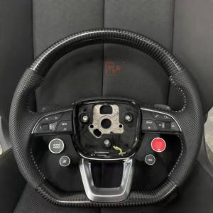 Volant semi-carbone <span class=keywords><strong>S</strong></span>-<span class=keywords><strong>Line</strong></span> avec bouton de démarrage pour <span class=keywords><strong>Audi</strong></span> Q8 SQ8 A3 <span class=keywords><strong>A4</strong></span> B9 A5 B8 A6 C7 A7 S3 S4 RS3 RS5 RS7 RS6 C8 - Product Image 1