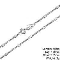 Collier chaîne gourmette en argent massif 925 véritable, vente en gros directe d'usine, populaire